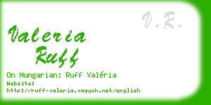 valeria ruff business card